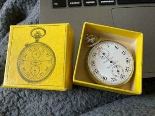 Vintage C.  L.  Guinand No.  639 Wind Up Timer Stopwatch 7 Jewels Swiss Made