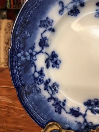 Brunswick Royal Semi Porcelain Blue Wood & Son England Flow Blue Floral 2 Plate 3
