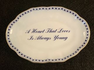 Mottahedeh Verse Tray,  Made In Portugal,  “a Heart That Loves Is Always Young”