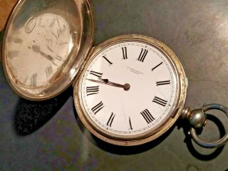 Interesting Movement Swiss Full Hunter Pocket Watch By S Greenberg For Repair