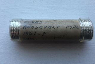 (50) 1961 Roosevelt Silver Dime Roll Bu Uncirculated