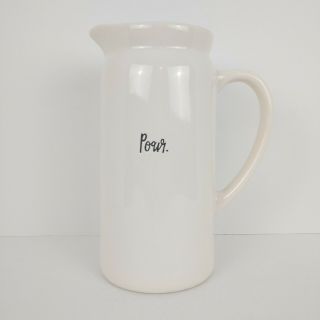 Rae Dunn Ceramic Tall Pitcher - Pour - By Magenta
