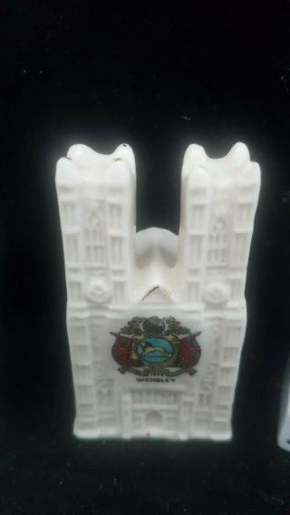 Antique Arcadian Crested China Porcelain Abbey Ornament / Wembley Crest