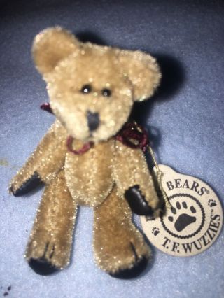 Boyd’s Bears Mini Plush Bear Pin Tina F Wuzzie Movable Arms And Legs