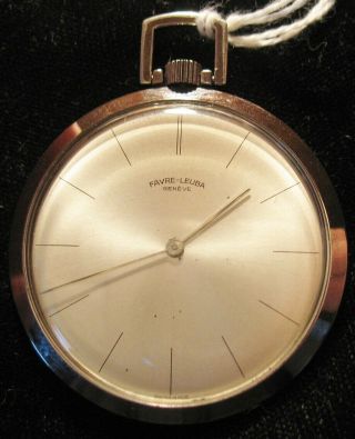 Vintage Favre - Leuba Geneve Thin Pocket Watch