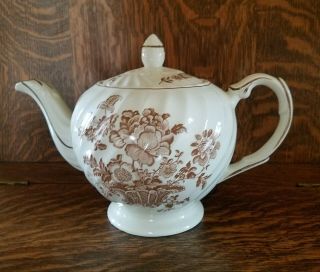 Charlotte Royal Crownford Staffordshire Ironstone England Floral Teapot