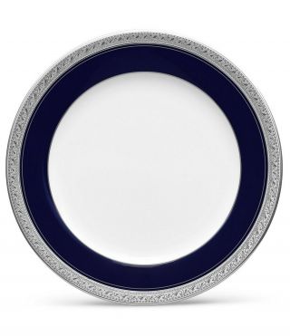 Set Of Two Noritake® Crestwood Cobalt Platinum Salad/dessert Plates,  8¼ "