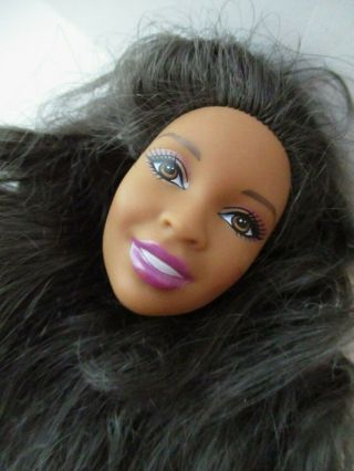 Mattel African American Barbie Black Hair Head Only Great For Ooak Restore