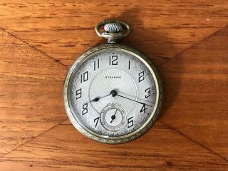 York Standard Watch Co.  Pocket Watch,  16s 15j,  C.  1920,  Running