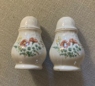 Mikasa Margaux Salt And Pepper Shakers Floral China Japan