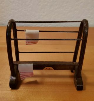 Dollhouse Miniature 1:12 Scale Wooden Quilt/towel Rack By Price Co.