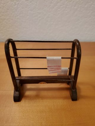 Dollhouse Miniature 1:12 Scale Wooden Quilt/Towel Rack by Price Co. 3