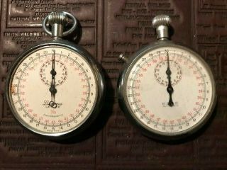 2 Vintage Pocket Stop Watches