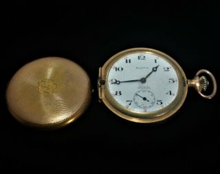 Austin Pocket Watch Arnex Incabloc 17 Jewel Swiss Movement - For Repair Or Parts