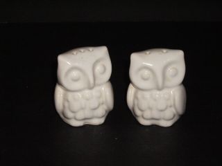 Pfaltzgraff Heritage Stoneware Owl Salt And Pepper Shaker Set Vnt Usa