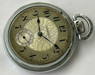 16s - 1914 Antique Hampden Hand Winding Pocket Watch,  Seconds Hand Register,  109