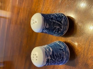 Staffordshire Liberty Blue 3 " Salt & Pepper Shakers