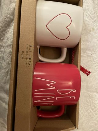 ❤️ Rae Dunn Valentines Day 2021 Be Mine & Heart Mug Set ❤️ Fast