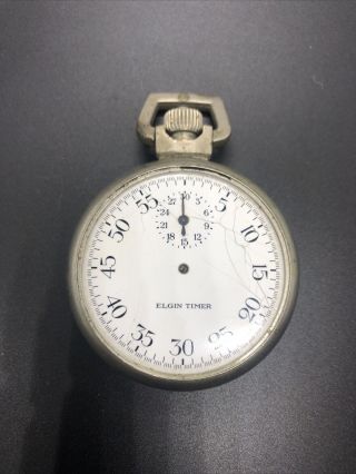 1942 Elgin Timer Serial No 41037308 Grade 582 “ord Dept Usa “ Back Case