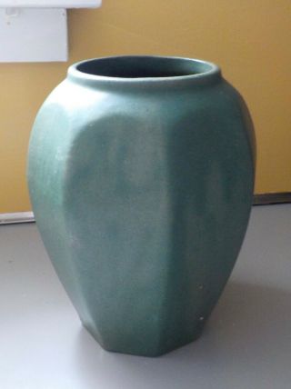 Mission Arts & Crafts Pottery Matte Green Vase
