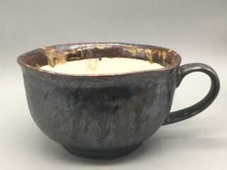 Vance Kitira Huge Mug Cup White Glazed And Matte Iridescent Rustic Rare