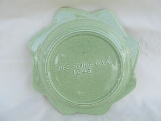 RED WING ASH TRAY,  PLATE 1543 SPECKLED LIME GREEN,  MID CENTURY MODERN 2