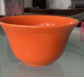 Large Hall Radiant Ware Orange Mixing Bowl 1940 