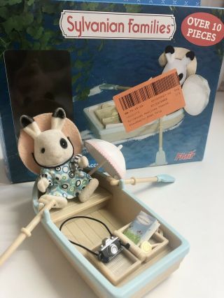 Sylvanian Families Rowing Boat & Accessories With Rabbit,