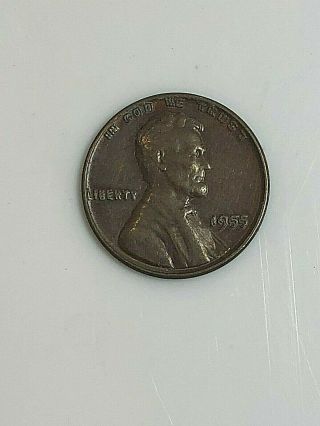 1955 Double Die Lincoln Penny Cent Error Guaranteed Authenic Au,