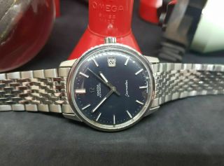 Vintage 1968 Omega Seamaster Black Dial Date Auto Cal:565 Ss Strap Man 