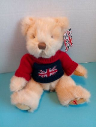 Harrods Knightsbridge Teddy Bear Plush Toy W/sweater - Euc