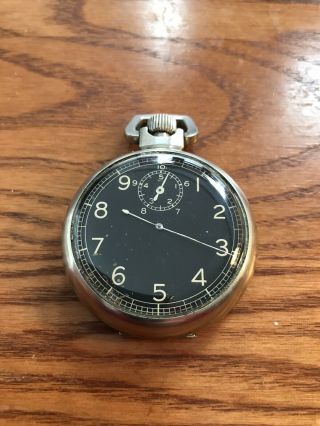 Ww2 Elgin A - 8 Military Stopwatch To Measure Speed Over Ground,  Runs Good
