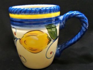 Tabletops Gallery Xl Lemon Italiano Hand Painted Coffee Mug