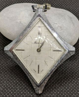 Vintage Marcel Watch Pendant Swiss Made Silver Tone