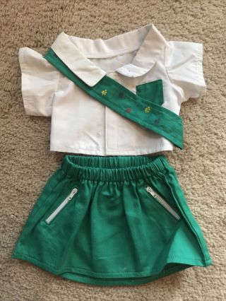Build - A - Bear Junior Girl Scout Outfit - Shirt,  Skirt,  And Sash