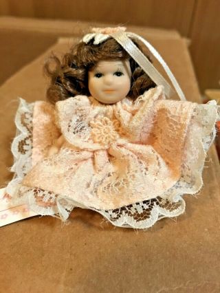 Cameo Kids Porcelain 3 " Miniature Doll Collectible W/ Tags.