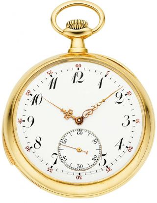 Swiss 18k Gold Minute Repeater Pocket Watch,  Circa 1912