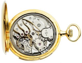 Swiss 18K Gold Minute Repeater Pocket Watch,  Circa 1912 3