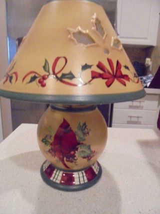 Large Lenox Winter Greetings Everyday Candle Lamp Low Fast Shipng