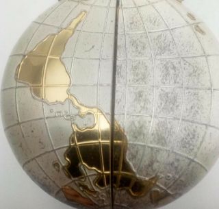 Pretty Swiss Art Deco Vintage Fob World Globe Pocket Watch 1950 4