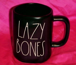 Rare Rae Dunn By Magenta Lazy Bones Skeletons Coffee Mug Cup Halloween