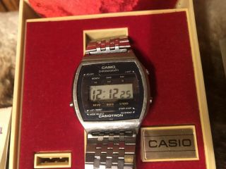 VINTAGE 1976 CASIO CASIOTRON 38CS - 14 Chronograph Watch JAPAN W/Box Receipt 2