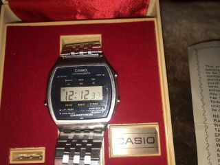 VINTAGE 1976 CASIO CASIOTRON 38CS - 14 Chronograph Watch JAPAN W/Box Receipt 3