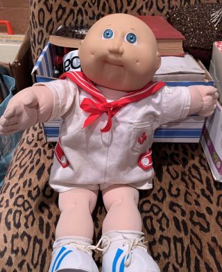 Cabbage Patch Kids Doll W/ Sailor Clothing Vintage Coleco 1985