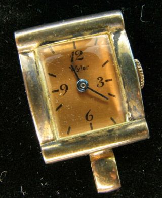 Wyler Vintage Gold Filled Pendant Charm Watch Not Running 10 Jewels Hand Winding