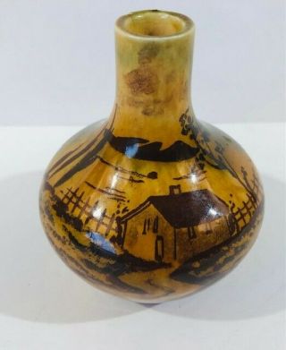 Vintage Standard Arts And Crafts Glaze Cabin Pottery Small Vase Owens
