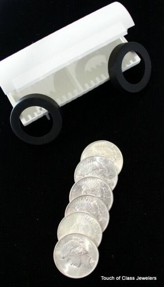 Bu Peace Silver Dollars (5 - 1922 & 1 - 1923) In Sure - Safe Plastic Tube