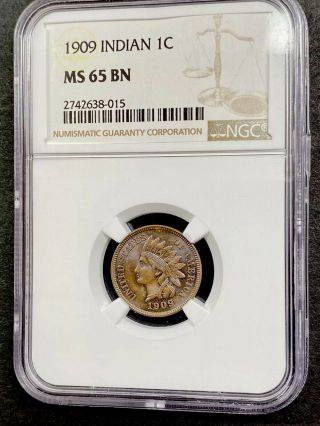 1909 Ihp Ngc Ms65 Bn Graded,  Impeccable Strike