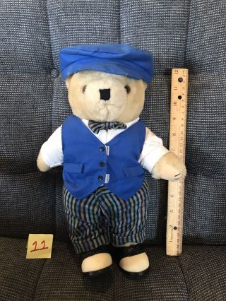 Tender Heart Treasures 12 " Jointed Golfer Teddy Bear 1992 Stuffed Animal