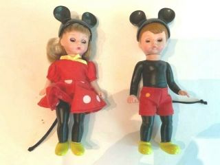 Madame Alexander Classic Collectables Mickey Mouse And Minnie Mouse 3 " Figures